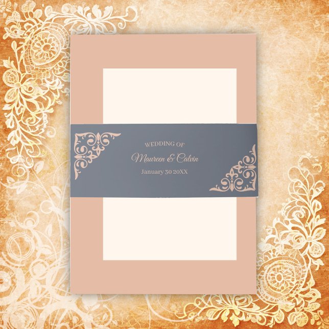 Bandeau De Faire-part Mariage rustique Filigree (Créateur téléchargé)
