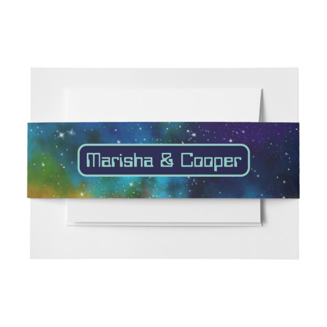 Bandeau De Faire-part Mariage Sci-Fi Galactique (Devant Example)