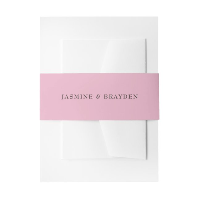 Bandeau De Faire-part Mariage Simple Rose (Devant example)
