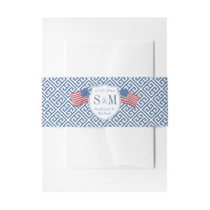 Bandeau De Faire-part Mariage Smart Red White Bleu 4 juillet