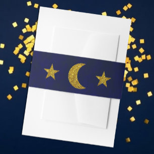 Bandeau De Faire-part Mariage sous le ciel nocturne céleste