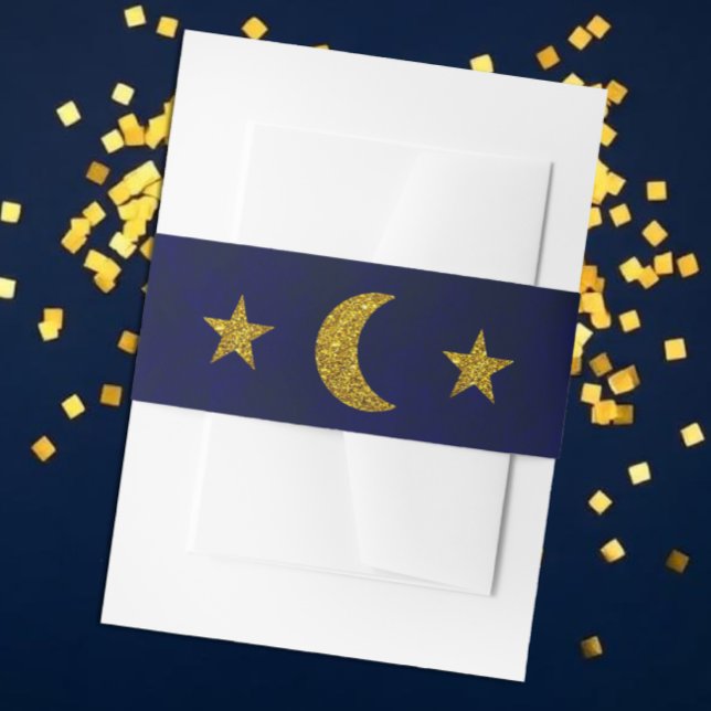 Bandeau De Faire-part Mariage sous le ciel nocturne céleste (Créateur téléchargé)