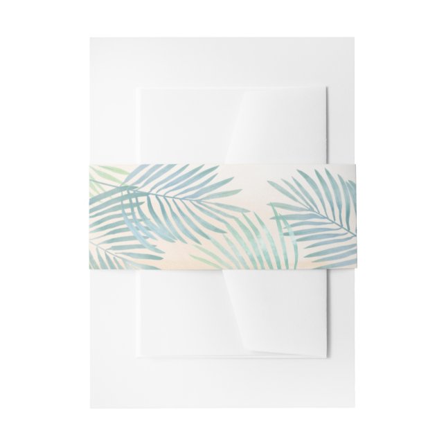 Bandeau De Faire-part Mariage sur la plage de sable et de palmiers (Devant example)