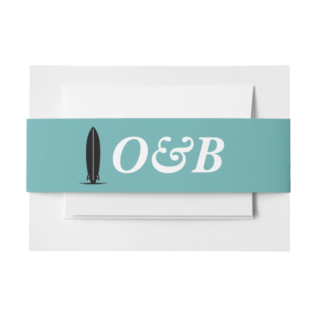 Bandeau De Faire-part Mariage surf Grooms (Devant Example)