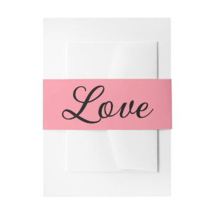 Bandeau De Faire-part Mariage tropical minimaliste rose noir été