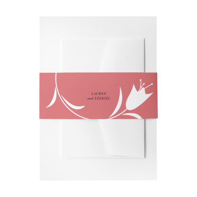 BANDEAU DE FAIRE-PART MARIAGE TULIP BLANC MOD (Devant example)