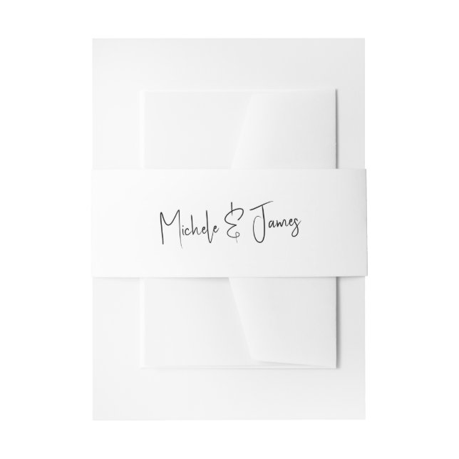 Bandeau De Faire-part Mariage Typographie Script Minimaliste (Devant example)