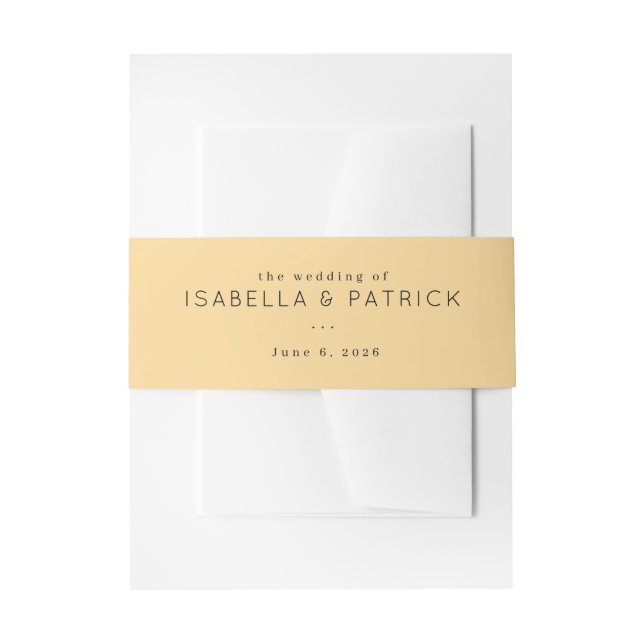 Bandeau De Faire-part Mariage Typographique Élégant Beige (Devant example)