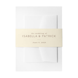 Bandeau De Faire-part Mariage Typographique Élégant Beige
