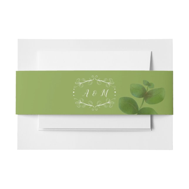 Bandeau De Faire-part Mariage Vert Chic (Devant Example)