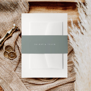 Bandeau De Faire-part Mariage vert Dusty Sage