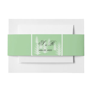 Bandeau De Faire-part Mariage vert et Brown moderne de forêt