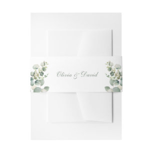 Bandeau De Faire-part Mariage vert moderne Eucalyptus