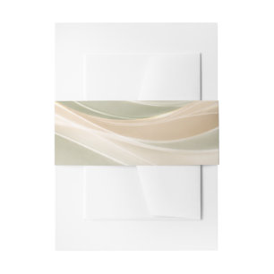 Bandeau De Faire-part Mariage Vert Sauge et Ivoire