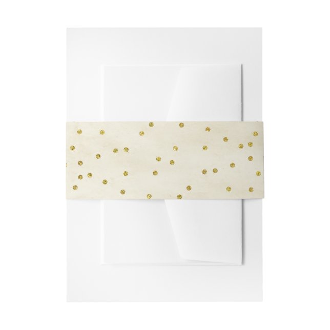 Bandeau De Faire-part Mariage vintage Gold Confetti (Devant example)