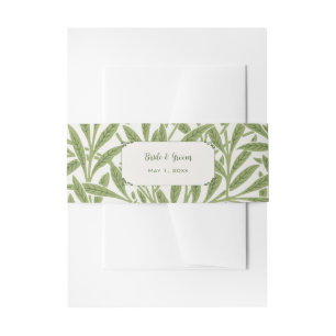 Bandeau De Faire-part Mariage Vintage, Motif de feuilles de saule victor