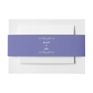 Bandeau De Faire-part Mariages Élégants Calligraphie Chic Bleu Pervenche