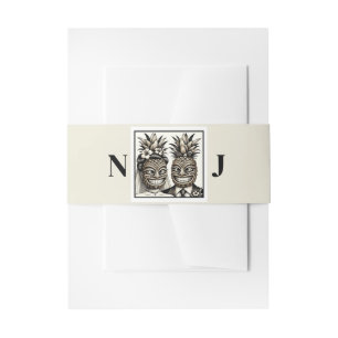 Bandeau De Faire-part Mariée et chambre Aloha Pineapple Tiki Mariage