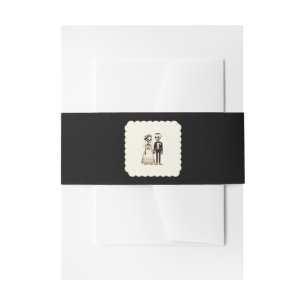 Bandeau De Faire-part Mariés Squelettes Sucrés Mariage Fantaisiste
