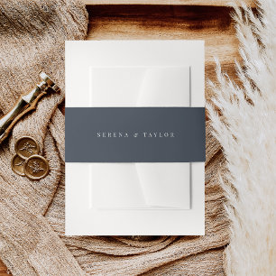 Bandeau De Faire-part Marine côtière bleu + blanc Mariage