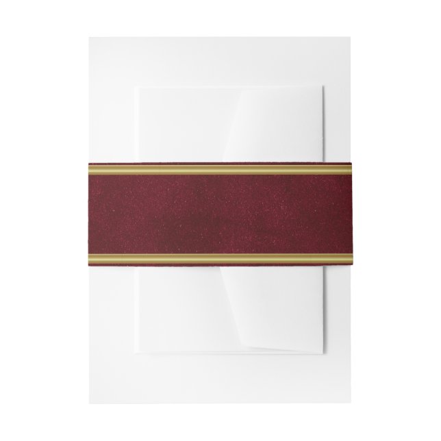 Bandeau De Faire-part Maroon et or (Devant example)