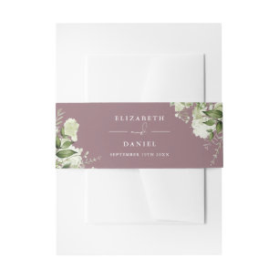 Bandeau De Faire-part Mauve Mariage Floral