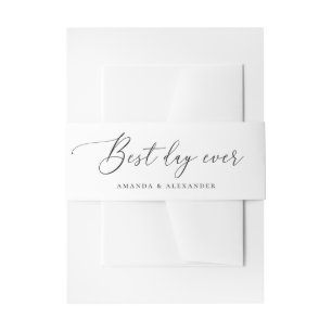 Bandeau De Faire-part Meilleur jour jamais Élégant Mariage de script c