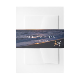 Bandeau De Faire-part Mer d'amour   Beach Sunset Starfish Mariage