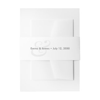 Bandeau De Faire-part Minimalist Modern Monogram Wedding