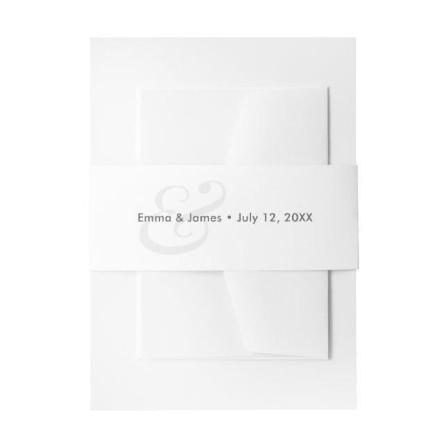 Bandeau De Faire-part Minimalist Modern Monogram Wedding (Devant example)