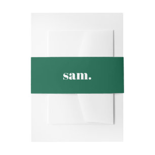 Bandeau De Faire-part Minimaliste texte personnalisé gras vert
