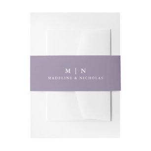 Bandeau De Faire-part Misty Mountain Forest Lavender Purple Mariage