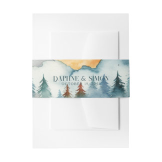 Bandeau De Faire-part Misty Mountain Mariage