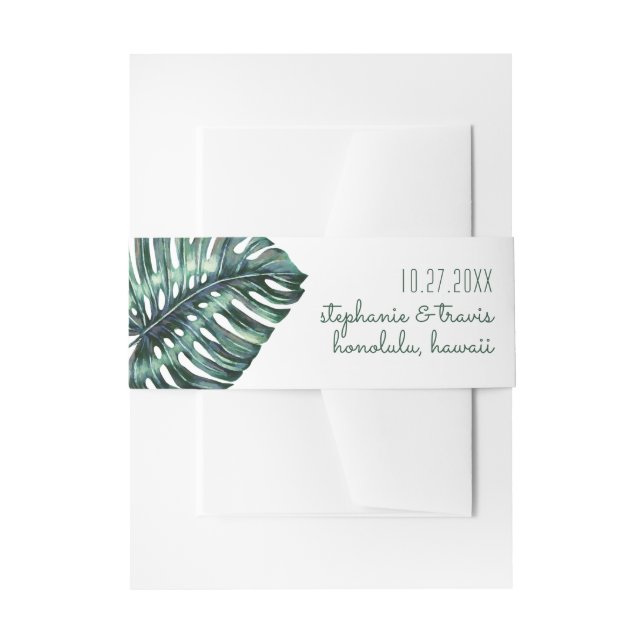 Bandeau De Faire-part Mod Feuilles tropicaux Plante Monstera (Devant example)