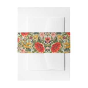Bandeau De Faire-part Modèle Art nouveau de coquelicots de William Morri