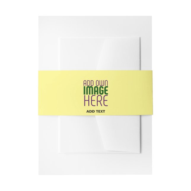 BANDEAU DE FAIRE-PART MODELE DE TEXTE D'IMAGE JAUNE PASTEL ÉDITABLE MODE (Devant example)