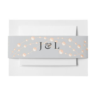 Bandeau De Faire-part Moderne Blush ivoire Romantique Pearl Neutre Maria