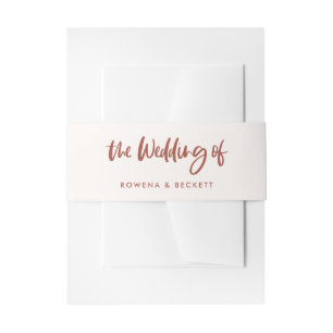 Bandeau De Faire-part Moderne élégant mariage rose neige