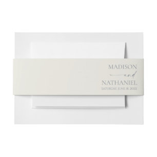 Bandeau De Faire-part Moderne minimaliste Élégant Gris Beige Mariage