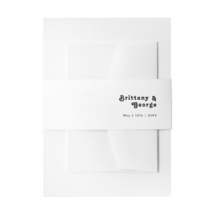Bandeau De Faire-part Moderne Retro Letting Invitation Bande de ventre