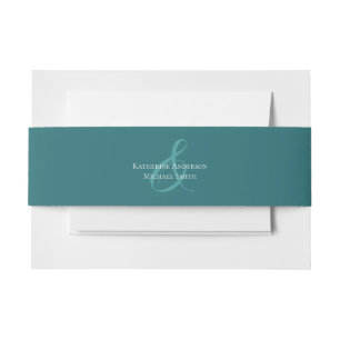Bandeau De Faire-part Moderne Simple Emerald Vert Mariage