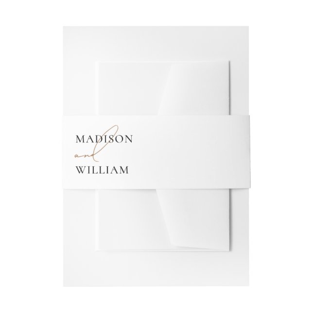 Bandeau De Faire-part Moderne simple Mariage blanc (Devant example)