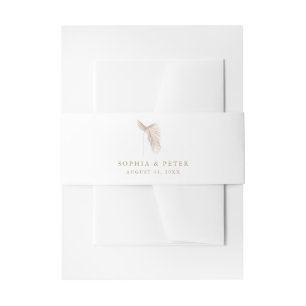Bandeau De Faire-part Moderne Simple Palm Feuille Belly Band