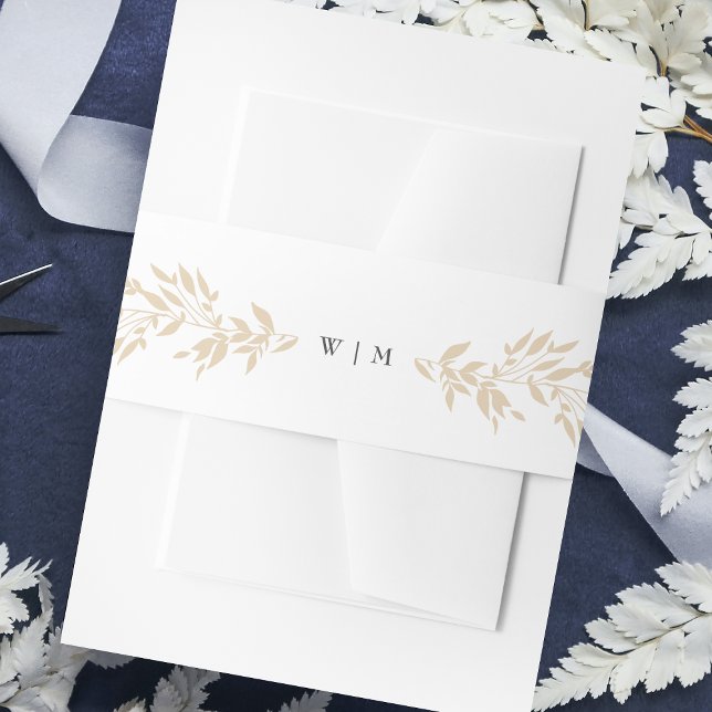 Bandeau De Faire-part Monogram Blush Crest traditionnel Mariage élégant (Créateur téléchargé)