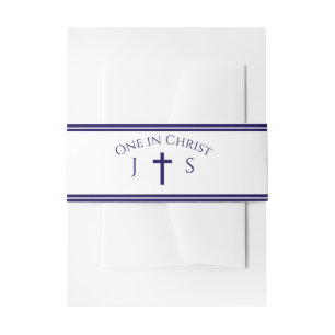 Bandeau De Faire-part Monogramme Catholique Intemporel