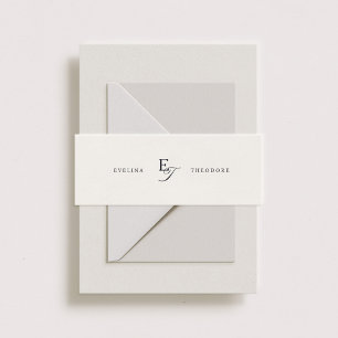 Bandeau De Faire-part Monogramme classique Parker