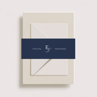 Bandeau De Faire-part Monogramme classique Parker