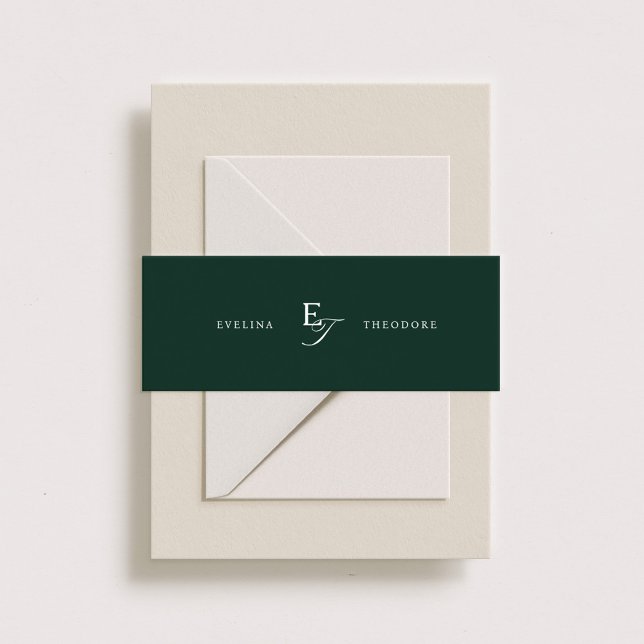 Bandeau De Faire-part Monogramme classique Parker (Créateur téléchargé)