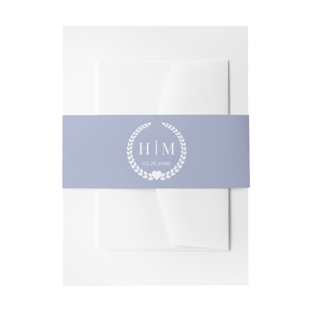 Bandeau De Faire-part Monogramme de mariée et de chambre simple et éléga (Devant example)