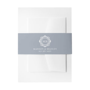 Bandeau De Faire-part Monogramme Floral Orné Mariage élégant Personnalis